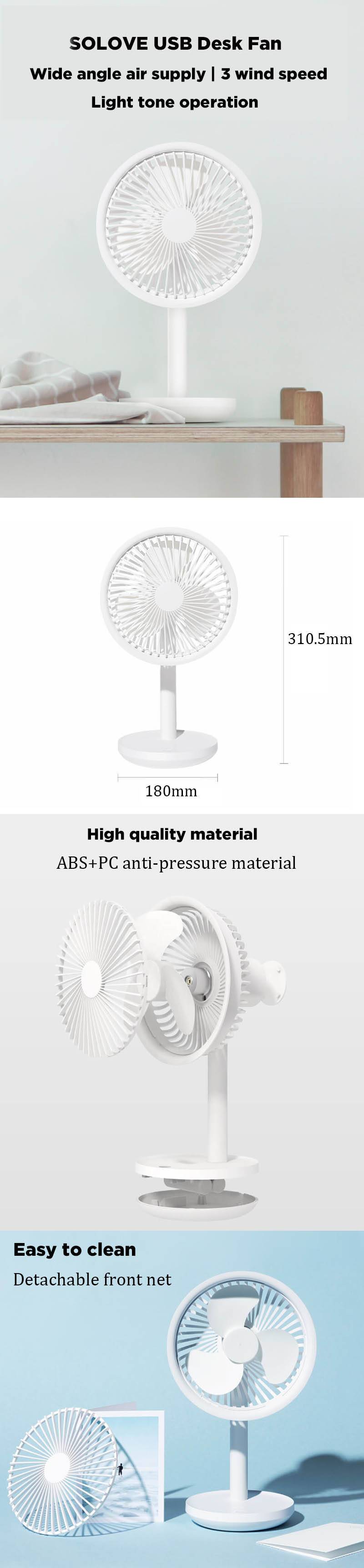 Xiaomi Solove F5 USB Rechargeable 4000mAh Desktop Fan